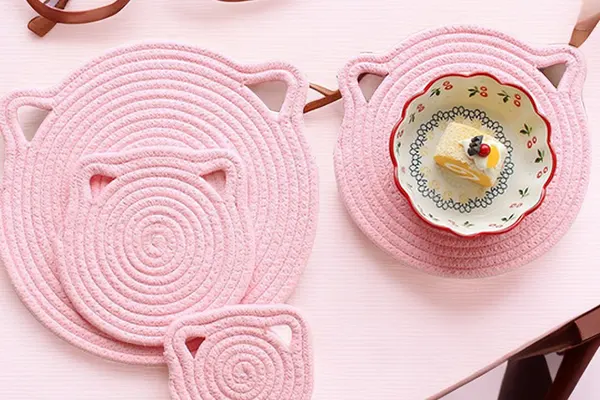 Disc Woven Ribbon Placemat ZJBZ002