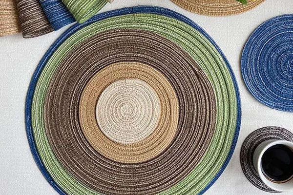 Disc Woven Ribbon Placemat ZJBZ003