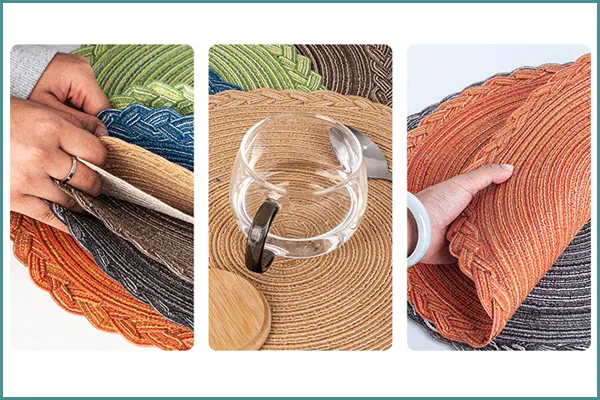 Disc Woven Ribbon Placemat ZJBZ004
