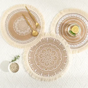 Disc Woven Ribbon Placemat ZJBZ006