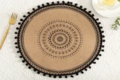 Disc Woven Ribbon Placemat ZJBZ006