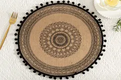Disc Woven Ribbon Placemat ZJBZ006