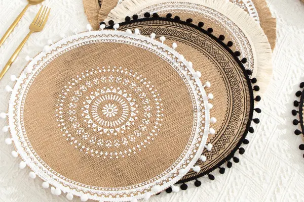Disc Woven Ribbon Placemat ZJBZ006