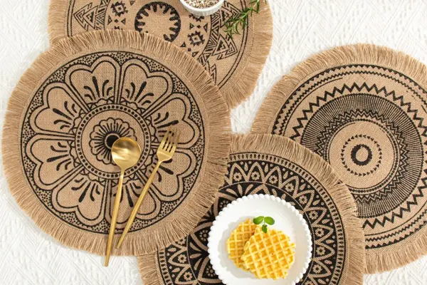 Disc Woven Ribbon Placemat ZJBZ006