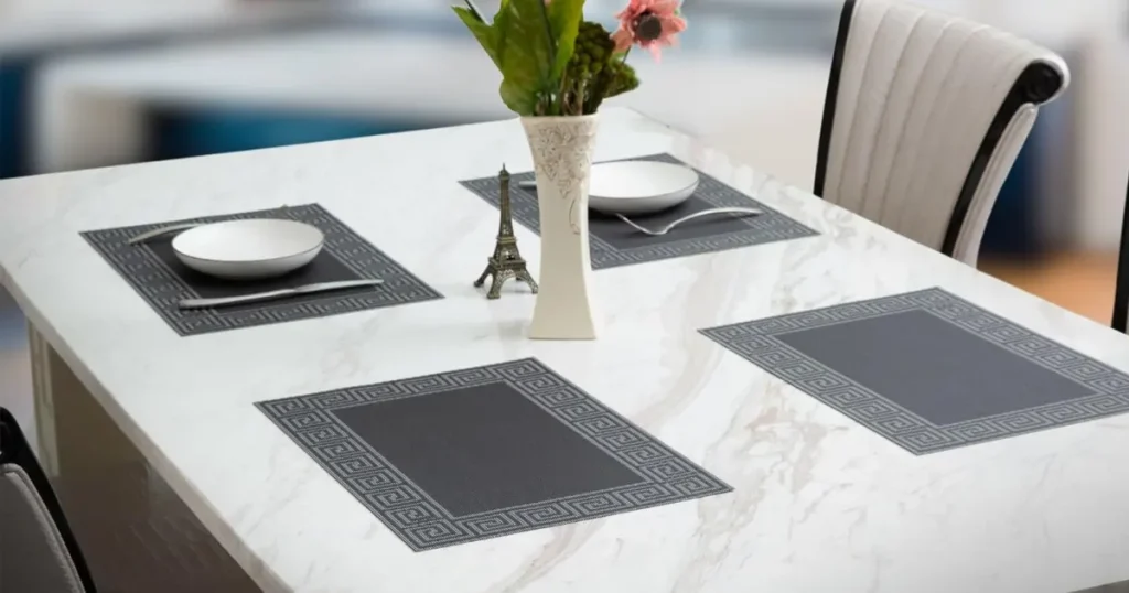What is the durability of commercial PVC placemats in restaurants