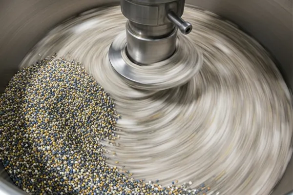 High speed mixing of PVC placemat raw materials