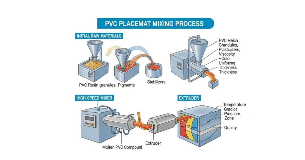 PVC PLACEMAT MIXING PROCESS